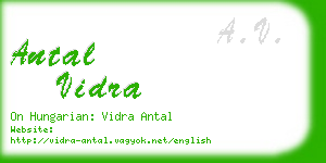 antal vidra business card